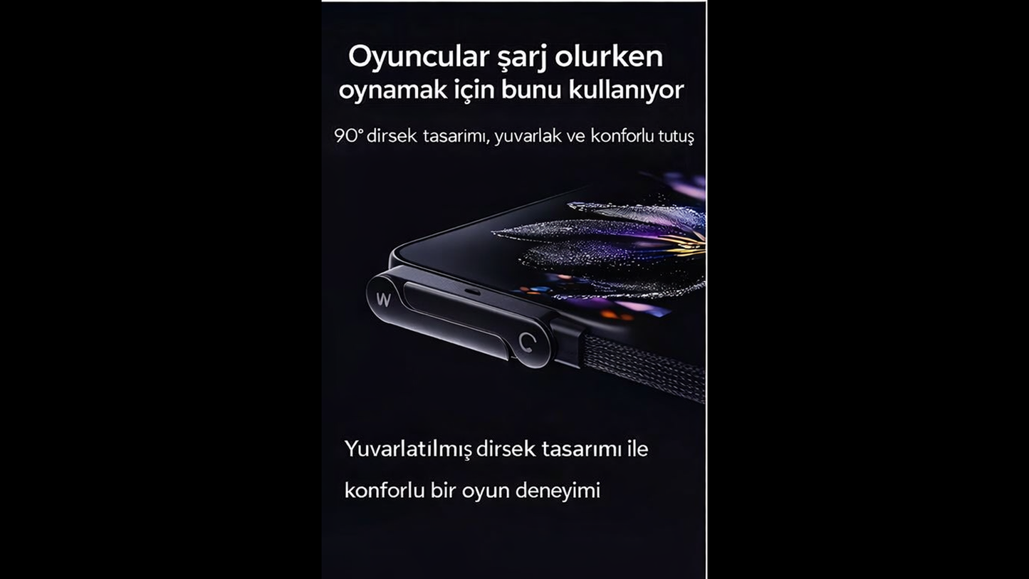SnapCharge Standlı Hızlı Şarj Kablosu – Telefon Tutucu Özellikli, Pratik & Güçlü
